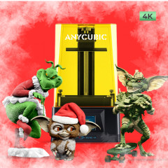 Anycubic Mono 4K 3D Printer + Gizmo + Evil Gremlins + Grinch