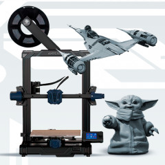 Anycubic Kobra Go 3D Printer + Baby Yoda + The Mandalorian's N-1 Starfighter 