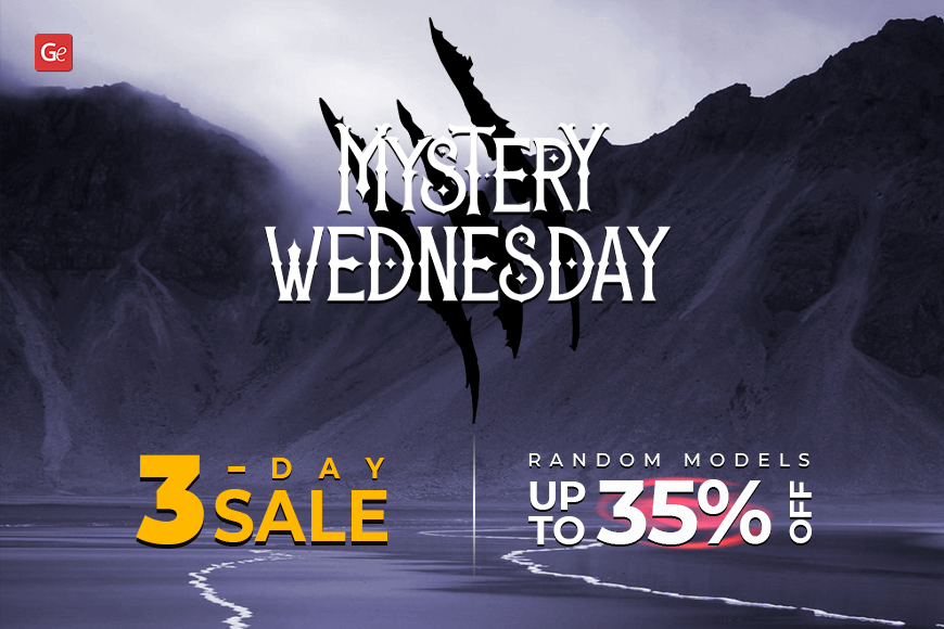 Mystery Wednesday Update: 3-day sale with up to 35% off on random 3D models.