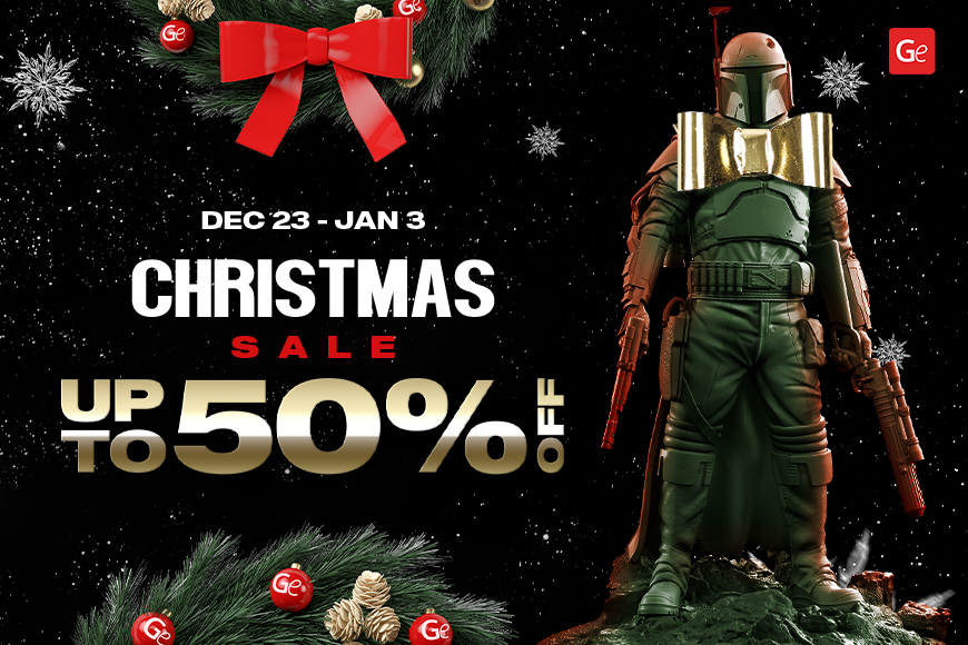 3D model sale: Up to 50% off from Dec 23 - Jan 3. Christmas decorations and armored character featured.