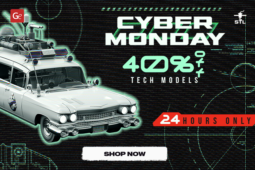 Cyber Monday 2022: Get 40% off tech model 3D prints. Offer lasts 24 hours. Shop now!