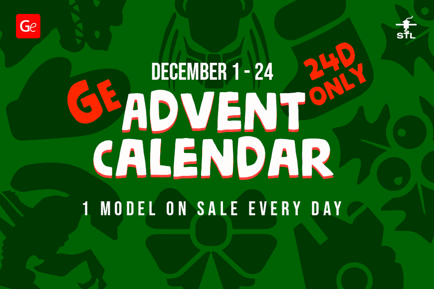 Gambody Advent Calendar Dec 1-24: Daily 3D model sale, 24 days only!