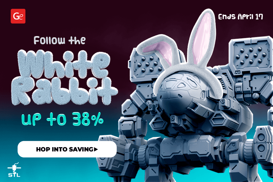Gambody Easter 2023: Follow the White Rabbit for up to 38% off on 3D models. Ends April 17.