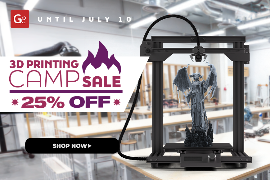 3D Printing Camp Sale: Enjoy 25% off stunning 3D models. Offer valid until July 10. Shop now!