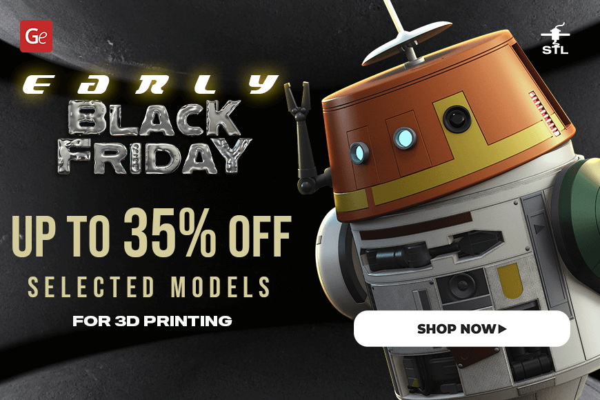 Early Black Friday 2023: Up to 35% off selected 3D models for printing. Shop now!