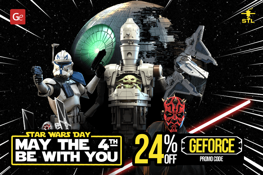 Star Wars May 4th sale: 24% off 3D models of iconic characters and ships. Use GEFORCE promo code.