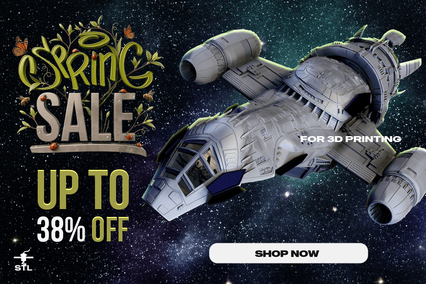 Spring Sale 2026: Up to 38% off on 3D printable models. Shop now for space-themed designs!