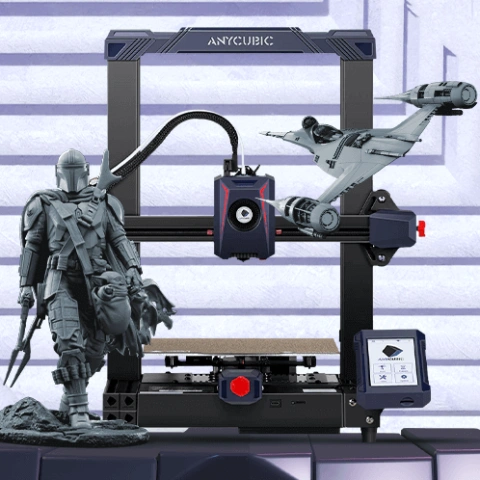 Anycubic Kobra 2 3D Printer + The Mandalorian + N-1 Starfighter
