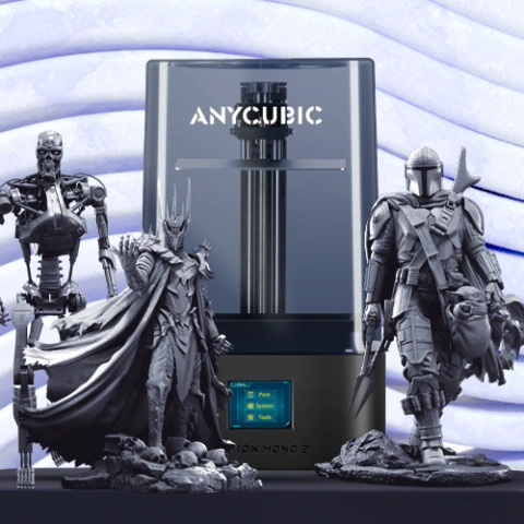 Anycubic Photon Mono 2 3D printer + Sauron + Mandalorian + T-800
