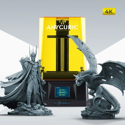 Anycubic Mono 4K 3D Printer + Viserion Ice Dragon + Sauron