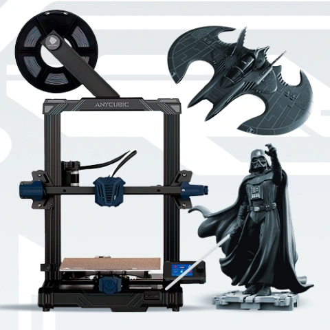 Anycubic Kobra Go 3D Printer + Darth Vader + Batwing
