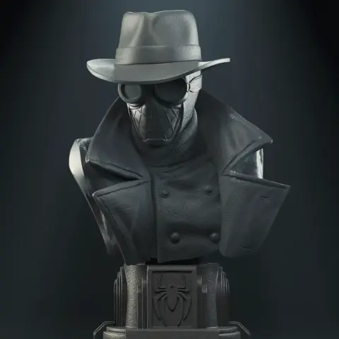Spider-Man Noir Bust 3D Printer Files | Assembly