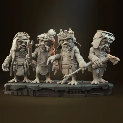 Anzellan Droidsmiths Diorama 3D Printer Files | Assembly